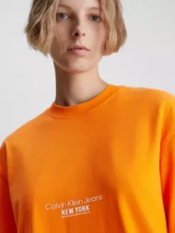 Calvin Klein Robe T-shirt Brodée -Pas Cher Calvin Klein Magasin J20J220755 SCB alternate3