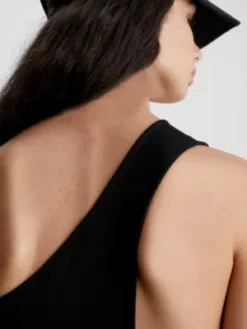 Calvin Klein Robe Asymétrique Avec épaule Dénudée En Jersey Milano -Pas Cher Calvin Klein Magasin J20J220757 BEH alternate4