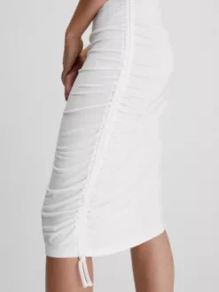 Calvin Klein Mini-jupe à Cordon De Serrage Ruché -Pas Cher Calvin Klein Magasin J20J220792 YBH alternate2