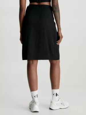 Calvin Klein Jupe Longueur Midi En Crêpe Avec Liens à Nouer à La Taille 4 Calvin Klein Jupe Longueur Midi En Crêpe Avec Liens à Nouer à La Taille – Image 2