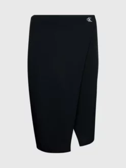 Calvin Klein Jupe Longueur Midi En Crêpe Avec Liens à Nouer à La Taille 11 Calvin Klein Jupe Longueur Midi En Crêpe Avec Liens à Nouer à La Taille -Pas Cher Calvin Klein Magasin J20J220796 BEH alternate4
