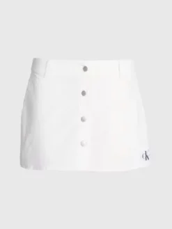 Calvin Klein Micro-jupe En Toile De Coton -Pas Cher Calvin Klein Magasin J20J220797 YBH alternate4