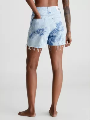 Calvin Klein Short Mom En Jean Décoloré 4 Calvin Klein Short Mom En Jean Décoloré – Image 2