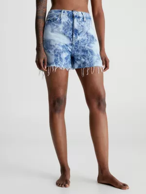 Calvin Klein Short Mom En Jean Décoloré 3 Calvin Klein Short Mom En Jean Décoloré