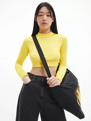 Calvin Klein T-shirt Slim à Manches Longues Avec Gants 3 Calvin Klein T-shirt Slim à Manches Longues Avec Gants