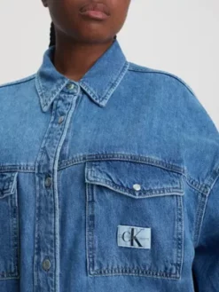 Calvin Klein Robe-chemise En Jean Grande Taille Avec Ceinture -Pas Cher Calvin Klein Magasin J20J220884 1A4 alternate2