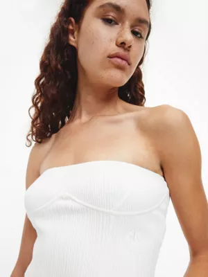 Calvin Klein Bustier En Coton Bio Côtelé 6 Calvin Klein Bustier En Coton Bio Côtelé – Image 4