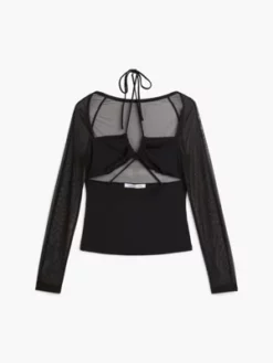 Calvin Klein Haut Ajouré à Manches Longues -Pas Cher Calvin Klein Magasin J20J220971 BEH alternate4