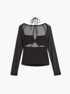 Calvin Klein Haut Ajouré à Manches Longues -Pas Cher Calvin Klein Magasin J20J220971 BEH alternate5