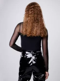 Calvin Klein Body à Manches Longues En Maille -Pas Cher Calvin Klein Magasin J20J220972 BEH alternate1