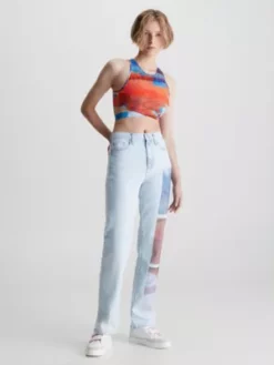 Calvin Klein Jean Relaxed High Rise Imprimé 10 Calvin Klein Jean Relaxed High Rise Imprimé -Pas Cher Calvin Klein Magasin J20J220989 1AA alternate3