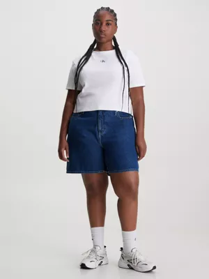 Calvin Klein Short En Jean Mom Grande Taille 6 Calvin Klein Short En Jean Mom Grande Taille – Image 4