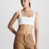 Calvin Klein Brassière En Jersey Côtelé