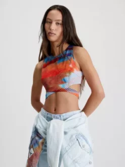 Calvin Klein Haut Ajouré Avec Fermeture éclair Dans Le Dos