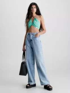 Calvin Klein Brassière à Cordon De Serrage En Rayonne Chiffon -Pas Cher Calvin Klein Magasin J20J221074 L1C alternate3