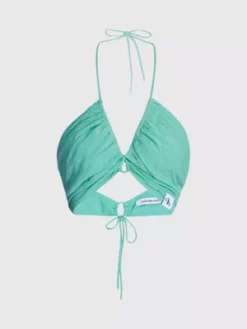 Calvin Klein Brassière à Cordon De Serrage En Rayonne Chiffon -Pas Cher Calvin Klein Magasin J20J221074 L1C alternate4