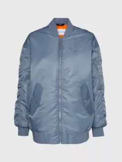 Calvin Klein Blouson Bomber Oversize En Satin De Nylon -Pas Cher Calvin Klein Magasin J20J221082 PN6 alternate5