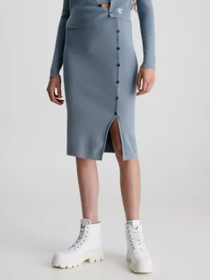 Calvin Klein Jupe Crayon En Coton Bio 3 Calvin Klein Jupe Crayon En Coton Bio