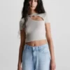 Calvin Klein Haut Ajouré En Coton Bio -Pas Cher Calvin Klein Magasin J20J221129 ACI main
