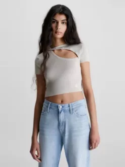 Calvin Klein Haut Ajouré En Coton Bio