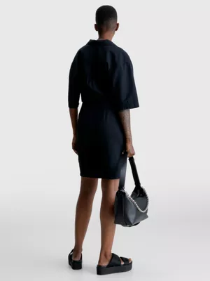 Calvin Klein Robe-chemise Ajourée En Seersucker 5 Calvin Klein Robe-chemise Ajourée En Seersucker – Image 3