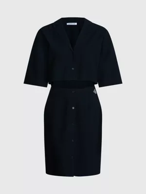 Calvin Klein Robe-chemise Ajourée En Seersucker 8 Calvin Klein Robe-chemise Ajourée En Seersucker – Image 6