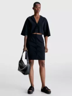 Calvin Klein Robe-chemise Ajourée En Seersucker