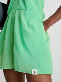 Calvin Klein Combinaison En Rayonne Chiffon Avec Encolure à Nouer -Pas Cher Calvin Klein Magasin J20J221193 L1C alternate3