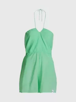 Calvin Klein Combinaison En Rayonne Chiffon Avec Encolure à Nouer -Pas Cher Calvin Klein Magasin J20J221193 L1C alternate4