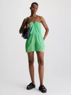 Calvin Klein Combinaison En Rayonne Chiffon Avec Encolure à Nouer