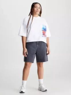 Calvin Klein T-shirt Grande Taille Brodé 10 Calvin Klein T-shirt Grande Taille Brodé -Pas Cher Calvin Klein Magasin J20J221195 YAF alternate3