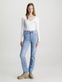 Calvin Klein Jean Slim Straight Authentique -Pas Cher Calvin Klein Magasin J20J221221 1A4 alternate4