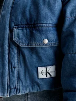 Calvin Klein Doudoune Courte En Denim -Pas Cher Calvin Klein Magasin J20J221256 1A4 alternate2