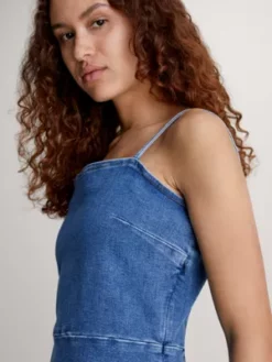 Calvin Klein Mini-robe Ajustée En Jean -Pas Cher Calvin Klein Magasin J20J221267 1A4 alternate2