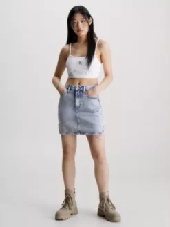 Calvin Klein Mini-jupe En Jean -Pas Cher Calvin Klein Magasin J20J221270 1AA alternate4