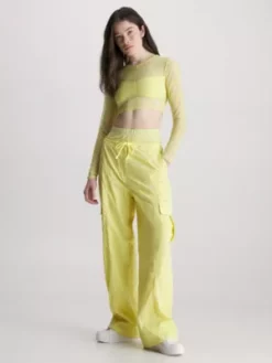 Calvin Klein Pantalon Cargo Jambe Large Doux 12 Calvin Klein Pantalon Cargo Jambe Large Doux -Pas Cher Calvin Klein Magasin J20J221298 KCQ alternate4