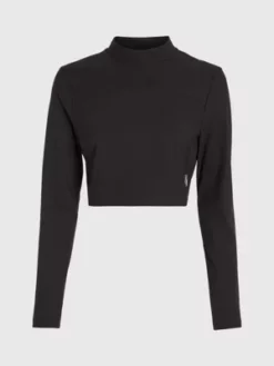 Calvin Klein Haut Slim élastique à Manches Longues -Pas Cher Calvin Klein Magasin J20J221312 BEH alternate4