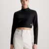 Calvin Klein Haut Slim élastique à Manches Longues -Pas Cher Calvin Klein Magasin J20J221312 BEH main