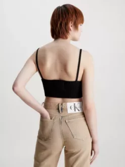 Calvin Klein Brassière En Maille De Coton 8 Calvin Klein Brassière En Maille De Coton -Pas Cher Calvin Klein Magasin J20J221345 BEH alternate1