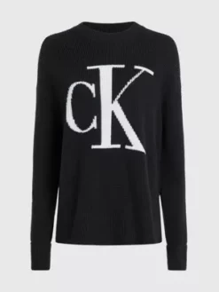 Calvin Klein Pull Relaxed En Coton Bio Avec Logo 11 Calvin Klein Pull Relaxed En Coton Bio Avec Logo -Pas Cher Calvin Klein Magasin J20J221347 BEH alternate4
