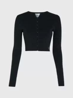 Calvin Klein Cardigan Court Avec Fermeture Agrafe 11 Calvin Klein Cardigan Court Avec Fermeture Agrafe -Pas Cher Calvin Klein Magasin J20J221349 BEH alternate4