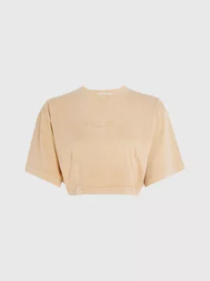 Calvin Klein T-shirt Court En Coton Teint 7 Calvin Klein T-shirt Court En Coton Teint â Image 5