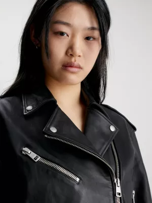 Calvin Klein Blouson Biker En Cuir 5 Calvin Klein Blouson Biker En Cuir – Image 3