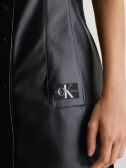 Calvin Klein Robe-chemise En Similicuir 10 Calvin Klein Robe-chemise En Similicuir -Pas Cher Calvin Klein Magasin J20J221388 BEH alternate3