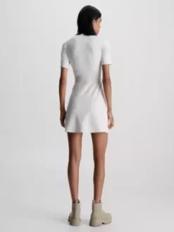 Calvin Klein Robe Logo Tape En Jersey Milano -Pas Cher Calvin Klein Magasin J20J221408 ACF alternate2