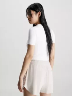 Calvin Klein T-shirt Logo Tape En Jersey Milano -Pas Cher Calvin Klein Magasin J20J221414 YAF alternate2