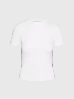 Calvin Klein T-shirt Logo Tape En Jersey Milano -Pas Cher Calvin Klein Magasin J20J221414 YAF alternate5