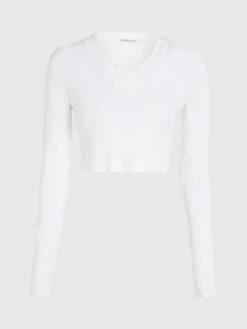 Calvin Klein Crop Top à Manches Longues 11 Calvin Klein Crop Top à Manches Longues -Pas Cher Calvin Klein Magasin J20J221421 YAF alternate4