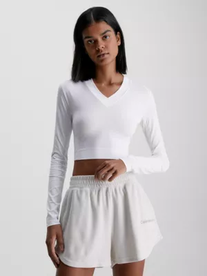 Calvin Klein Crop Top à Manches Longues 3 Calvin Klein Crop Top à Manches Longues