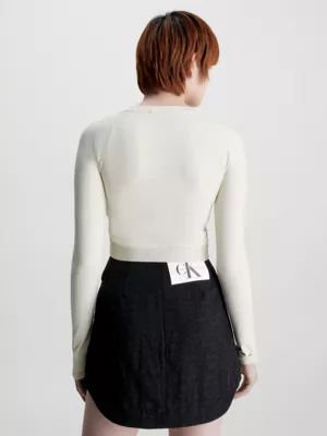 Calvin Klein Haut Slim Ajouré à Manches Longues 5 Calvin Klein Haut Slim Ajouré à Manches Longues – Image 3